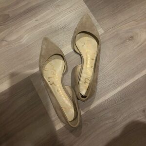 Sam Edelman Nude D’Orsay Suede Pointed Flat Sz 8
